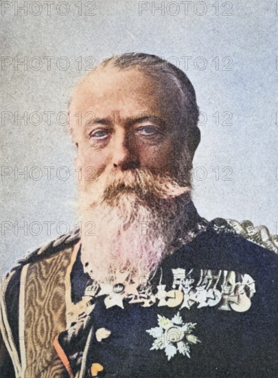 Friedrich I, Friedrich Wilhelm Ludwig, 9 September 1826 - 28 September 1907, Grand Duke of Baden from 1856 to 1907, picture from 1895, reproduction, digitally enhanced, historical