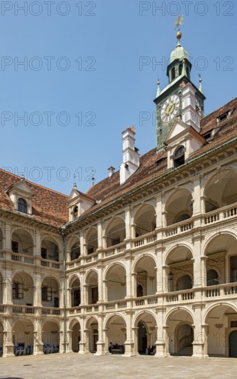 Arcaded inner courtyard of Landhaus Graz, Austria