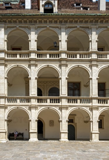 Arcaded inner courtyard of Landhaus Graz, Austria