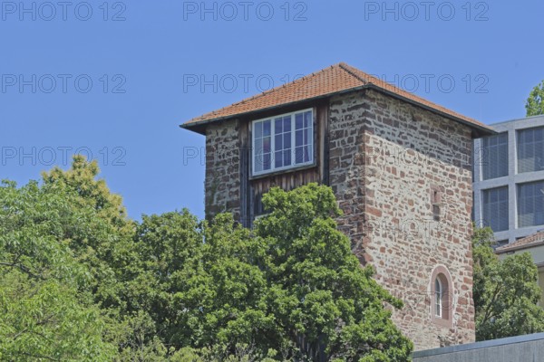 Historic Leitgastturm, part of the former town fortifications, tower, Pforzheim, Northern Black Forest, Black Forest, Baden-Württemberg, Germany