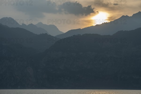 Sunset on Lake Garda, Malcesine, Italy