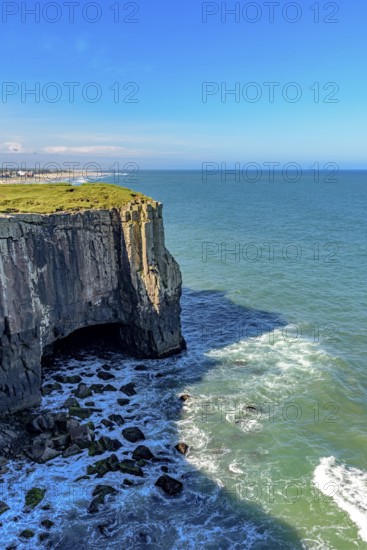 Guarita stone in the tourist city of Torres on the coast of Rio Grande do Sul, Torres, Rio Grande do Sul, Brazil
