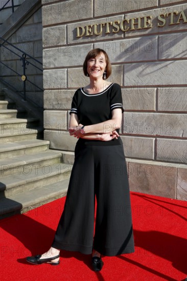 Elisabeth Sobotka (Artistic Director of the Staatsoper Unter den Linden) arriving for Charles Gounod's Roméo et Juliette after William Shakespeare at the Staatsoper für Alle on Bebelplatz in Berlin on 21 June 2025