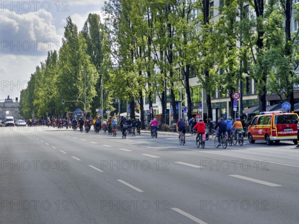 Cycling star ride on 18 May 2025 organised by the ADFC in Munich, Bavaria, Germany
