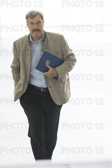 Markus Söder (CSU Chairman and Minister-President of Bavaria) on his way to consult Federal Chancellor Friedrich Merz with the heads of government of the federal states in the International Conference Hall of the Federal Chancellery, Berlin, 18 June 2025