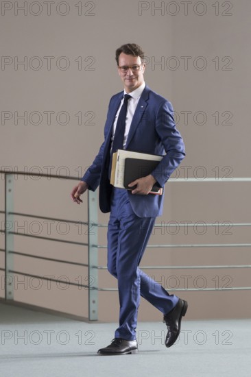 Hendrik Wüst (CDU, Minister-President of North Rhine-Westphalia) after the consultation between Federal Chancellor Friedrich Merz and the heads of government of the federal states in the International Conference Hall of the Federal Chancellery, Berlin, 18 June 2025