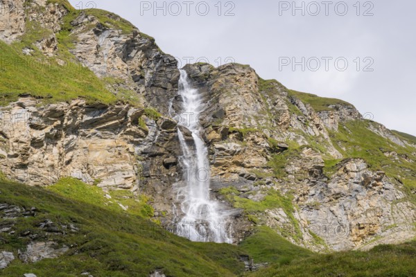 Waterfall in the Mountains at Hochalpenstraße, Pinzgau, Salzburg, Austria