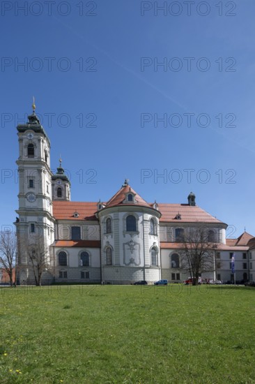 Baroque Basilica of St Alexander and St Theodor, Ottobeuren Monastery, Ottobeuren, Unterallgäu, Bavaria, Germany