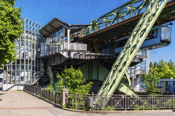 Oberbarmen stop on the suspension railway in Wuppertal, Germany