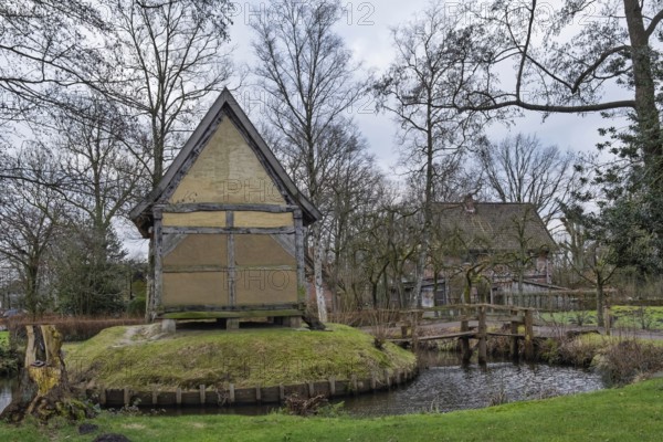 Clay house, open-air museum, Bad Zwischenahn, Ammerland, Lower Saxony, Germany