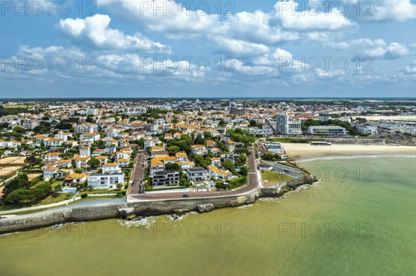 Royan from a drone, Nouvelle-Aquitaine, Charente-Maritime, France