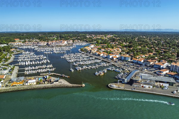 Capbreton from a drone, Landes, Nouvelle-Aquitaine, France