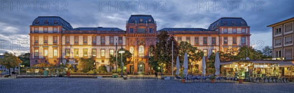 Castle Panorama illuminated Darmstadt Germany