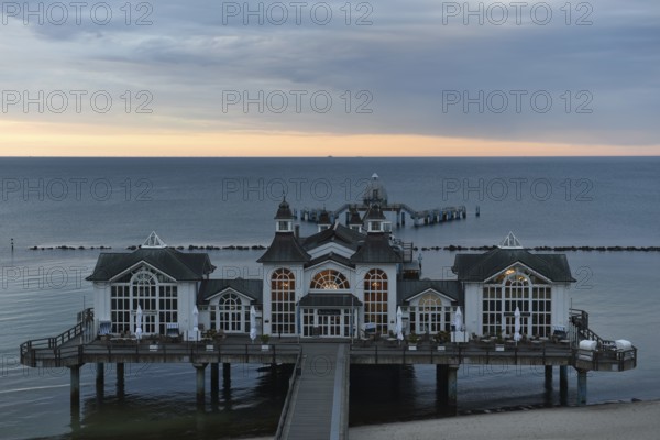 The Sellin pier on Rügen at sunset, Mecklenburg-Western Pomerania, Germany