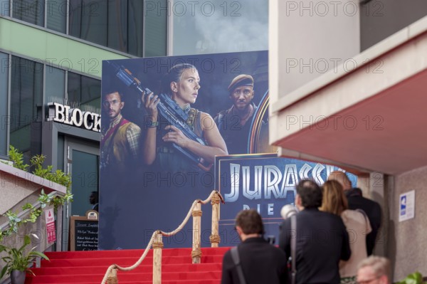 Overview of the German premiere of the adventure film Jurassic World, the rebirth at Berlin's Zoo Palast on 18 June 2025