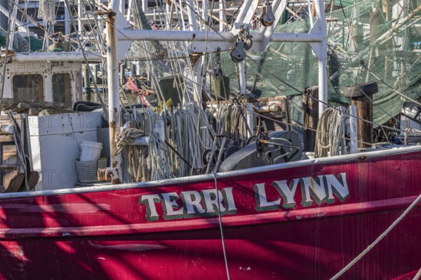Commercial fishing boat Terry Lynn at dock in the commercial section of the Biloxi Small Craft Harbor in Biloxi, MS