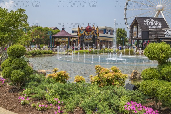 Sky Fly Soar America attraction at The Island recreation center in Pigeon Forge, Tennessee