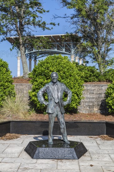Statue of Mayor Vince Whibbs Sr. at the Community Maritime Park named for him in downtown Pensacola, Florida