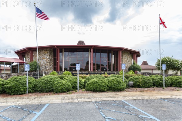 Exterior of the International Motorsports Hall of Fame at the Talladega Speedway in Talladega, Alabama
