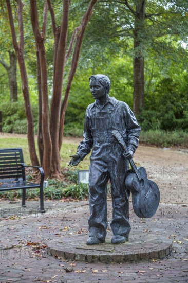 Elvis at 13 sculpture at Elvis Presley Birthplace and Museum in Tupelo, Mississippi