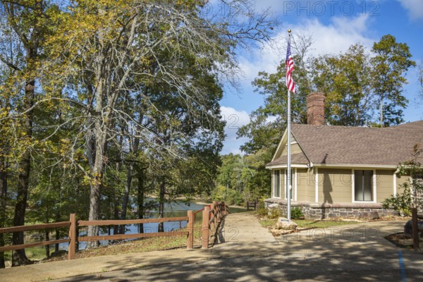 Visitor Center overlooking Lake Lee at Tombigbee State Park near Tupelo, Mississippi