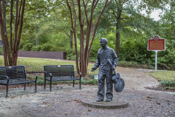 Elvis at 13 sculpture at Elvis Presley Birthplace and Museum in Tupelo, Mississippi