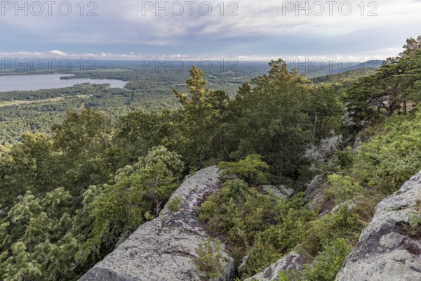 View of Weiss Lake from Cheyene Rock Village park near Leesburg, Alabama