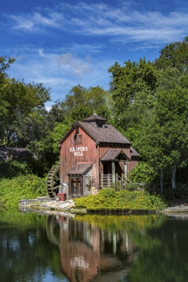 Harpers Mill on Tom Sawyer Island in the Frontierland area of Magic Kingdom at Walt Disney World, Orlando, Florida