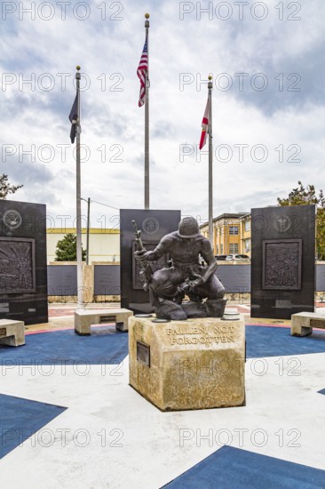 Fallen, Not Forgotten statue at the Santa Rosa County Veterans Memorial Plaza in downtown Milton, Florida