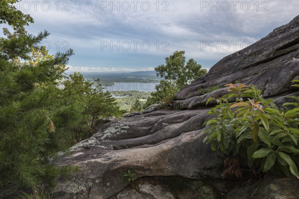 View of Weiss Lake from Cheyene Rock Village park near Leesburg, Alabama