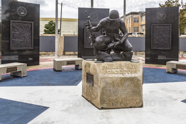 Fallen, Not Forgotten statue at the Santa Rosa County Veterans Memorial Plaza in downtown Milton, Florida