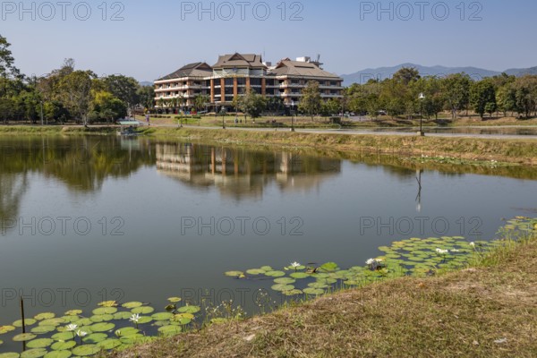 Education Center building on the campus of CRRU Shiangrai Rajabhat University in Chiang Rai, Thailand