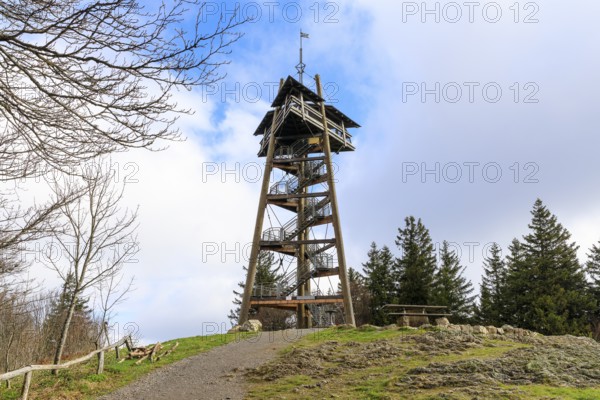 Eugen Keidel Tower or Schauinsland Tower, observation tower on the Schauinsland mountain, Black Forest, Baden-Württemberg, Germany