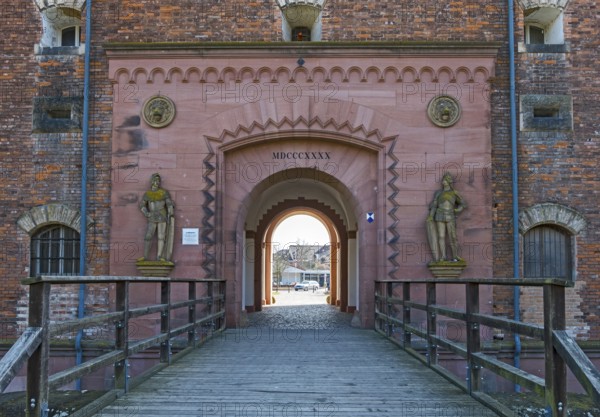 Germersheim Fortress, royal Bavarian fortress, Ludwigstor, gate building, inside of the gate, Germersheim, Rhineland-Palatinate, Germany