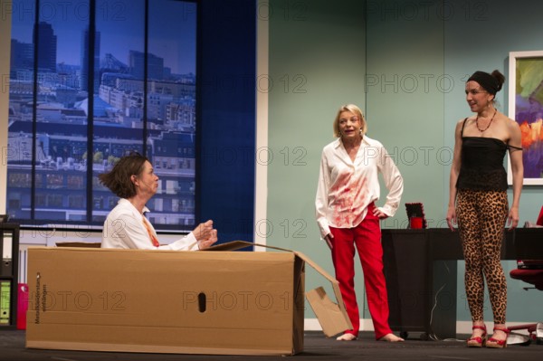 Julia Grimpe - Claudia, Miriam Kohler - Steffi, Katrin Schwingel - Dorothee, Mordskolleginnen, photo rehearsal on 16/06/2025 at the Berliner Kriminal Theater, Berlin, premiere: 06/07/2025 at The Lakeside, Strausberg