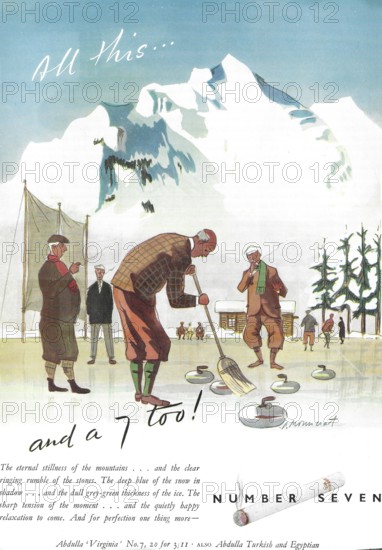 Number Seven cigarettes advert advertising in Country Life magazine UK 1951