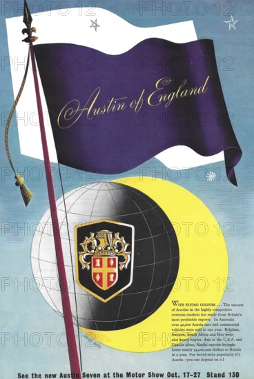 Austin of England car advert advertising in Country Life magazine UK 1951