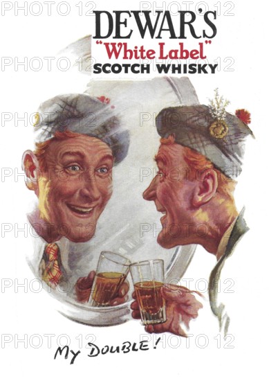 Dewar's white label whisky advert advertising in Country Life magazine UK 1951