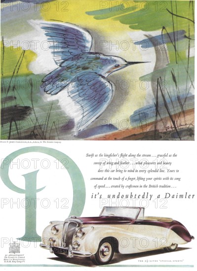Daimler car advert advertising in Country Life magazine UK 1951