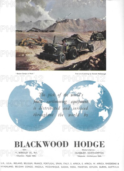 Blackwood Hodge earthmoving equipment advert advertising in Country Life magazine UK 1951