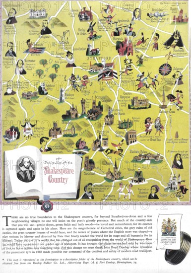 Dunlop Rubber Shakespeare Country advert advertising in Country Life magazine UK 1951