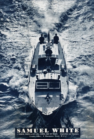 Samuel White & Co Ltd shipbuilders and boatbuilders, Cowes, Isle of Wight, advert London Illustrated News, 1949