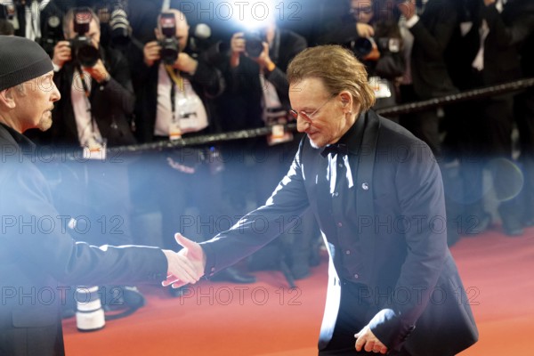 Cannes, France - 16.5.2024: The Edge and Bono of the 78th Cannes International Film Festival on the red carpet. The 78th Cannes International Film Festival will take place from 13 to 24 May 2025