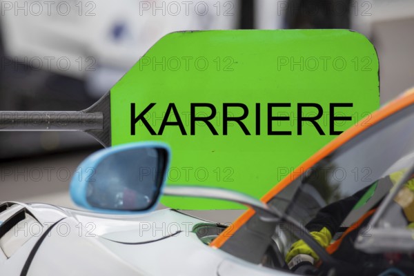 (Photomontage) Career symbol image: Lollipop in motorsport with modified text CAREER