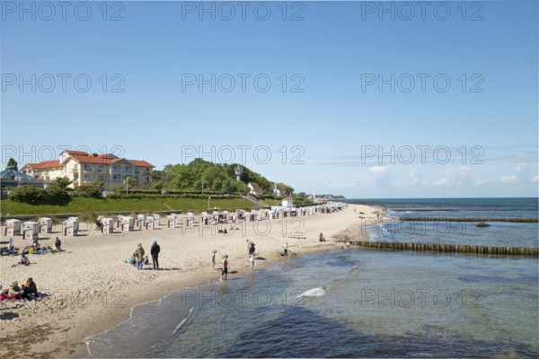 Beach, Kühlunsborn Ost, Baltic Sea, Baltic Sea resort, Kühlungsborn, Rostock district, Mecklenburg-Western Pomerania, Germany