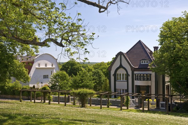 Large Glückert House and Behrens House, Mathildenhöhe Artists' Colony, UNESCO World Heritage Site, Darmstadt, Hesse, Germany