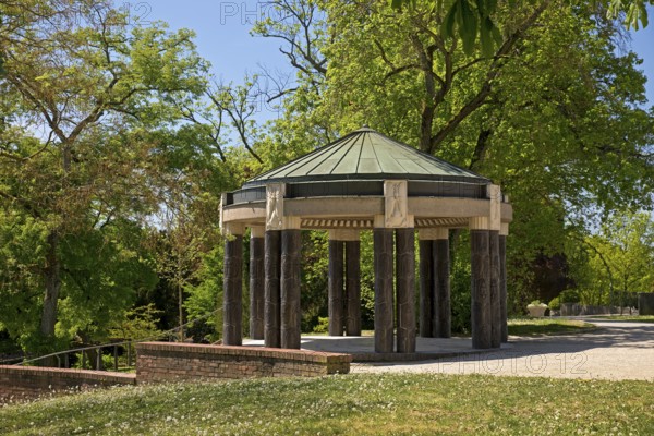 Swan Temple, also known as Albin Müller Pavilion, Ceramic Pavilion, Mathildenhöhe, UNESCO World Heritage Site, Darmstadt, Hesse, Germany