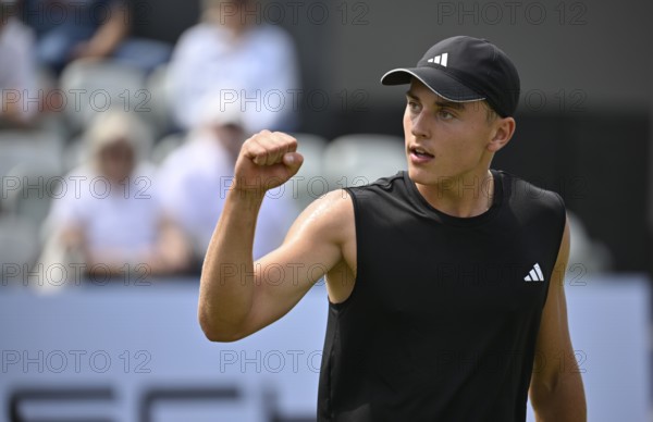 Justin Engel GER Cheers Emotion Gesture Gesture Tennis, ATP 250, BOSS Open 2025, Stuttgart, Baden-Württemberg, Germany