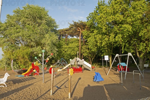 Children's playground, beach promenade, Baltic Sea, Kühlungsborn, Rostock district, Mecklenburg-Western Pomerania, Germany