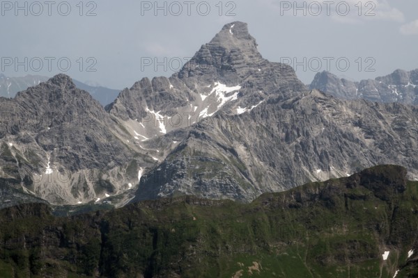 Summit of the Hochvogel, Allgäu Alps, Allgäu, Bavaria, Germany
